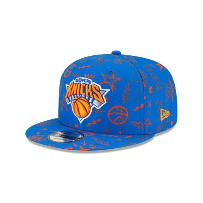 Sapca New Era New York Knicks NBA Doodle 9FIFTY Snapback - Albastri